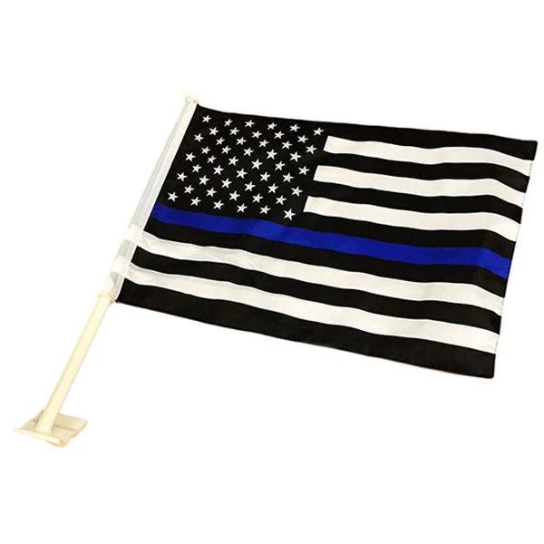Thin Blue Line American Car Flag - Interceptor Public Safety Products
