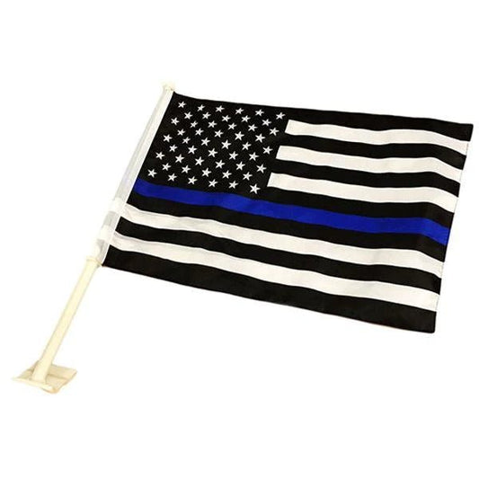 Thin Blue Line American Car Flag - Interceptor Public Safety Products