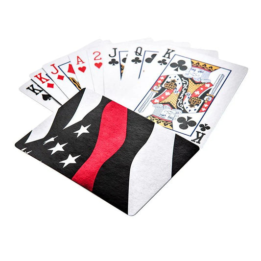 Thin Red Line American Flag- Playing Cards