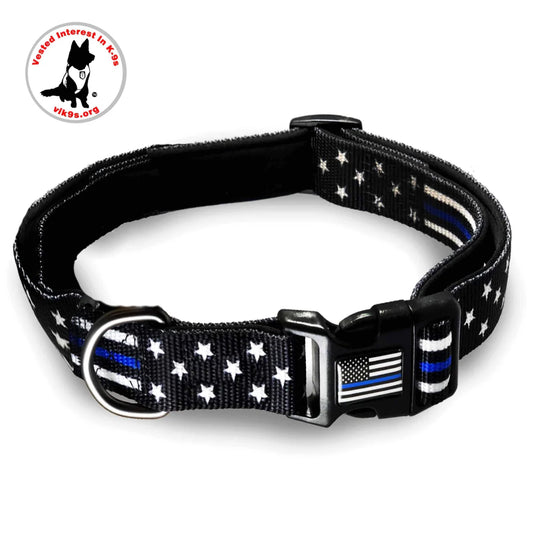 Dog Collar- Stars and Stripes Thin Blue Line