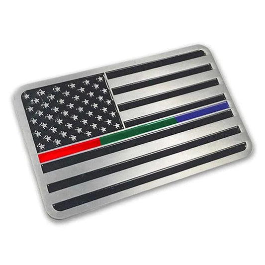 Police/Military/Fire American Flag Vehicle Emblem