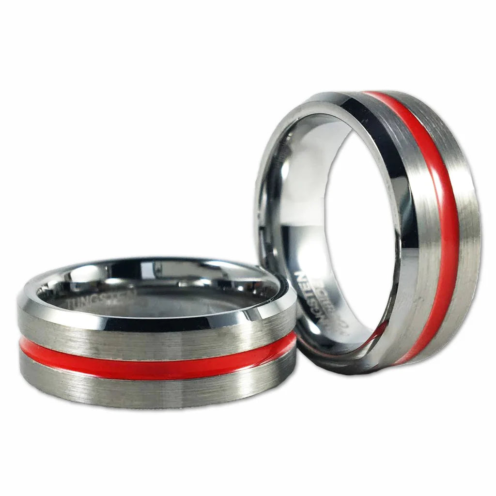 Men's Thin Red Line Ring