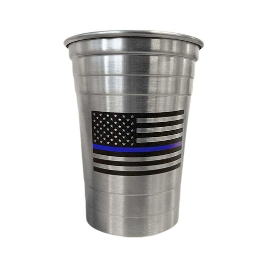 Thin Blue Line 16 oz. Stainless Steel Solo Cup