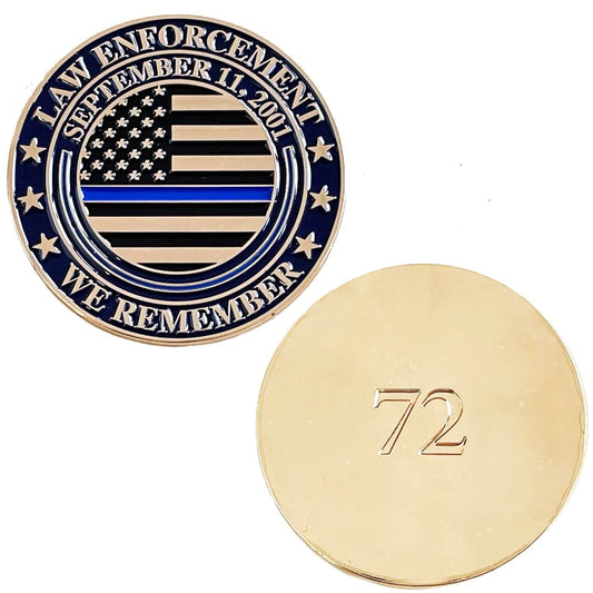 Tribute to the 72 Law Enforcement killed on 9/11- Challenge Coin