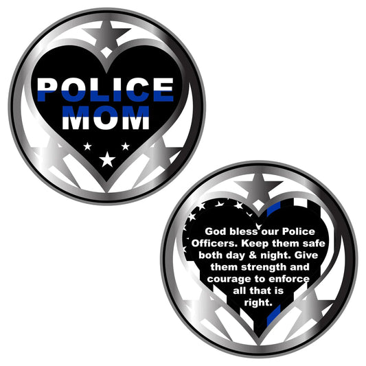 Challenge Coin - Thin Blue Line Mom - Interceptor Public Safety Products