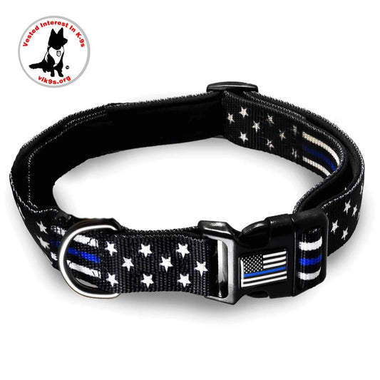 Dog Collar - Stars and Stripes Thin Blue Line - Interceptor Public Safety Products