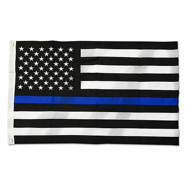 DuraSleek - Thin Blue Line American Flag - 2 x 3 - Interceptor Public Safety Products