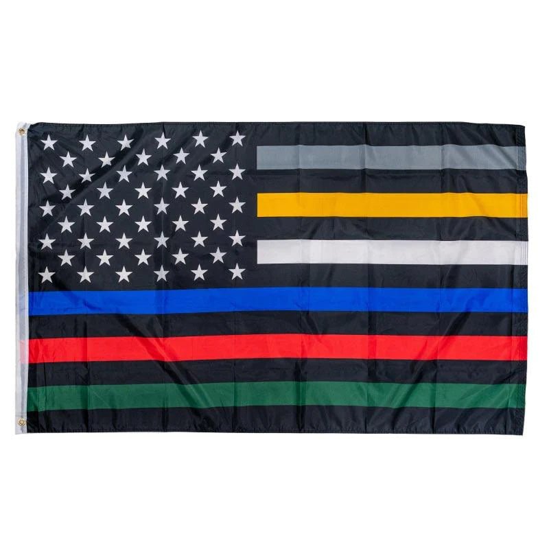 First Responder American Flag, 3 x 5 Ft - Interceptor Public Safety Products