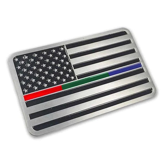 Police/Military/Fire American Flag Vehicle Emblem - Interceptor Public Safety Products