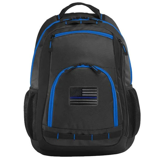 Thin Blue Line American Flap Laptop Backpack - Interceptor Public Safety Products