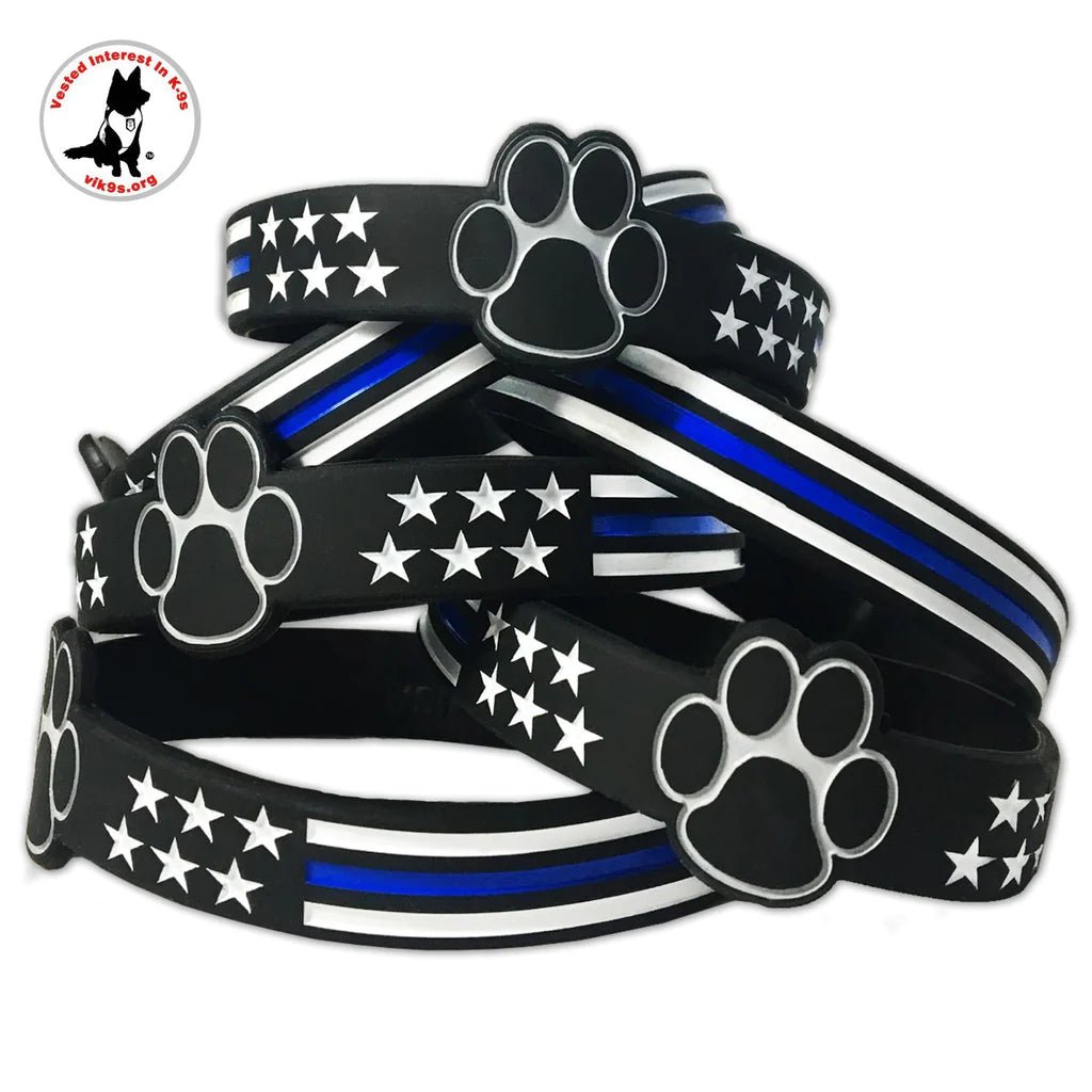 Thin Blue Line K9 Paw Bracelet - Interceptor Public Safety Products