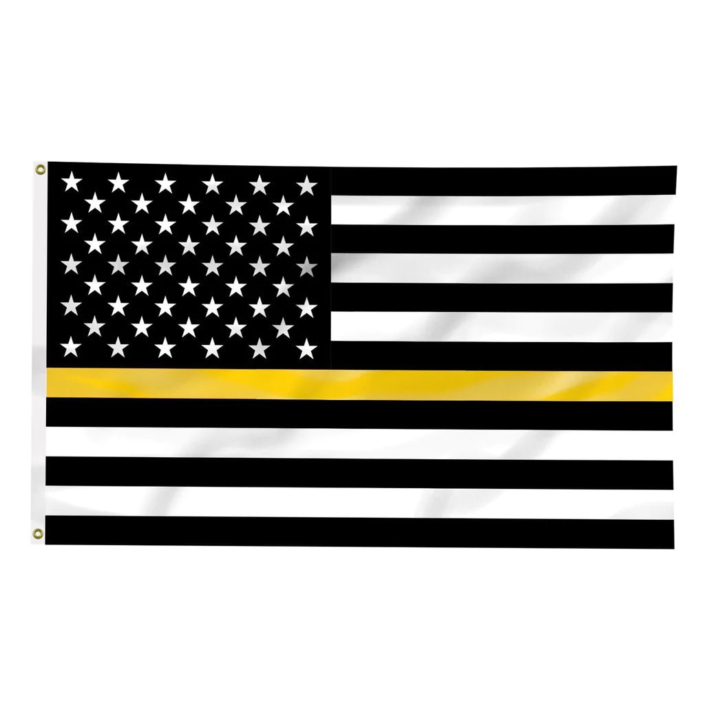 Thin Gold Line American Flag - 3 x 5 Flag with Grommets - Interceptor Public Safety Products