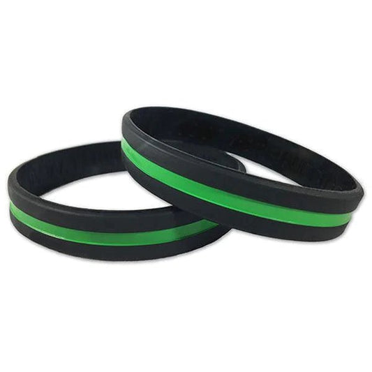 Thin Green Line Silicone Bracelet - Interceptor Public Safety Products