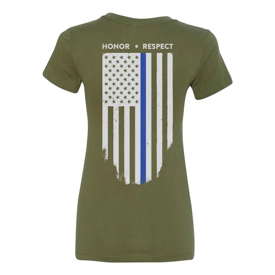 Women's Short Sleeve T-Shirt - Honor and Respect - Interceptor Public Safety Products